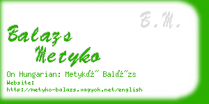 balazs metyko business card